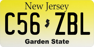 NJ license plate C56ZBL