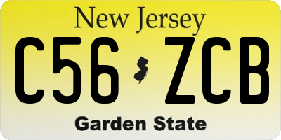NJ license plate C56ZCB