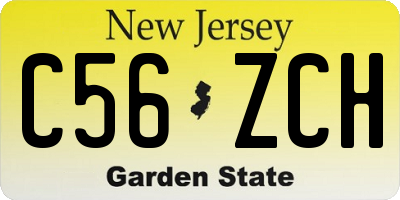NJ license plate C56ZCH