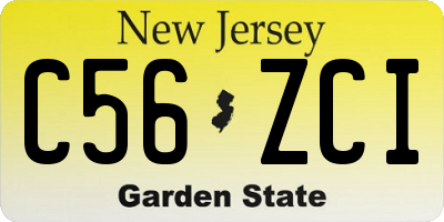 NJ license plate C56ZCI