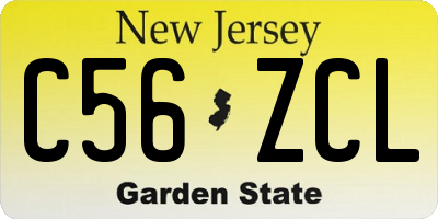 NJ license plate C56ZCL