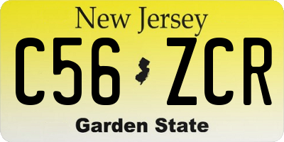 NJ license plate C56ZCR