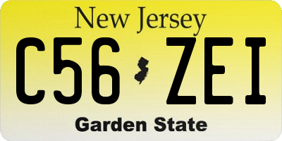 NJ license plate C56ZEI