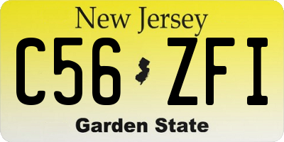 NJ license plate C56ZFI