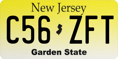 NJ license plate C56ZFT