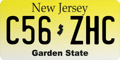 NJ license plate C56ZHC