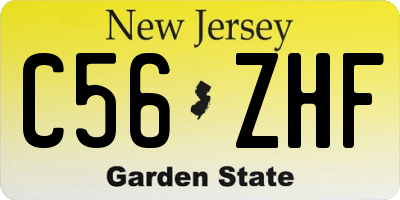 NJ license plate C56ZHF