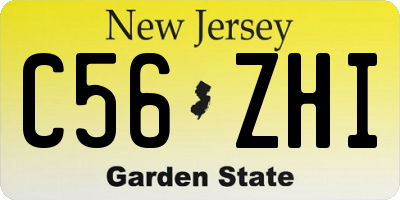 NJ license plate C56ZHI