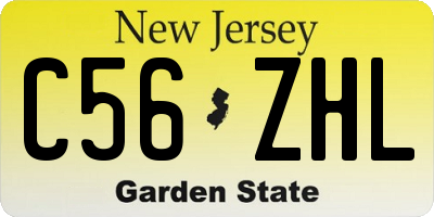 NJ license plate C56ZHL