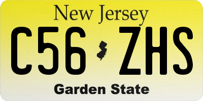 NJ license plate C56ZHS