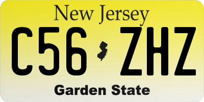 NJ license plate C56ZHZ