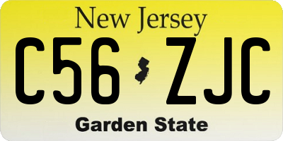 NJ license plate C56ZJC