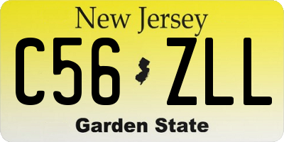 NJ license plate C56ZLL