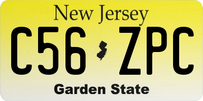 NJ license plate C56ZPC