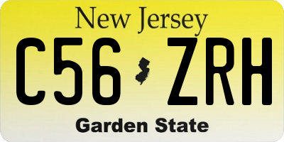 NJ license plate C56ZRH