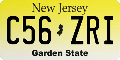 NJ license plate C56ZRI