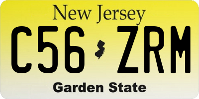 NJ license plate C56ZRM