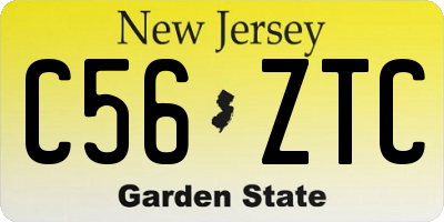 NJ license plate C56ZTC
