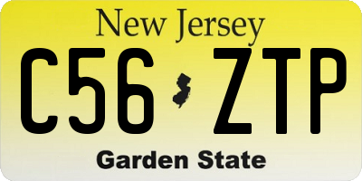 NJ license plate C56ZTP