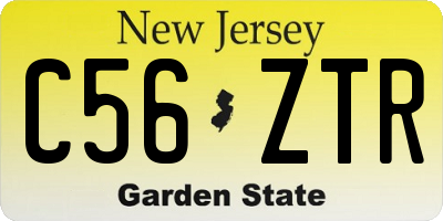 NJ license plate C56ZTR