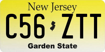 NJ license plate C56ZTT