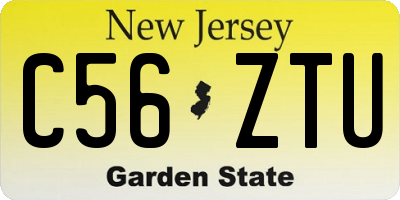 NJ license plate C56ZTU