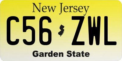 NJ license plate C56ZWL