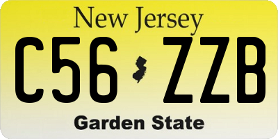 NJ license plate C56ZZB