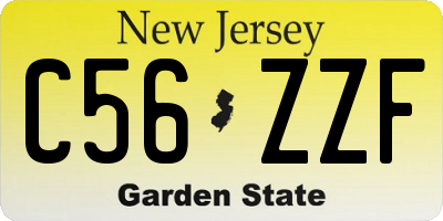NJ license plate C56ZZF
