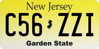 NJ license plate C56ZZI