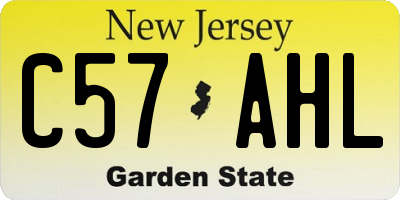 NJ license plate C57AHL