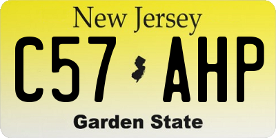 NJ license plate C57AHP