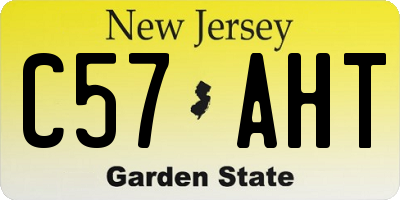 NJ license plate C57AHT