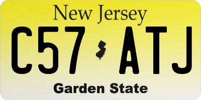 NJ license plate C57ATJ