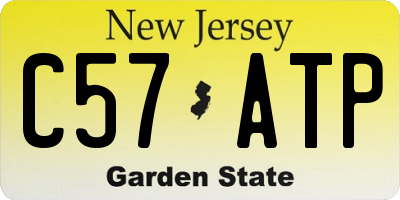 NJ license plate C57ATP