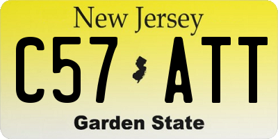NJ license plate C57ATT