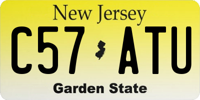 NJ license plate C57ATU