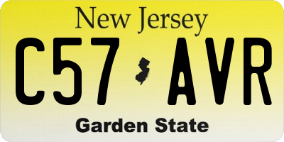 NJ license plate C57AVR