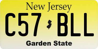 NJ license plate C57BLL