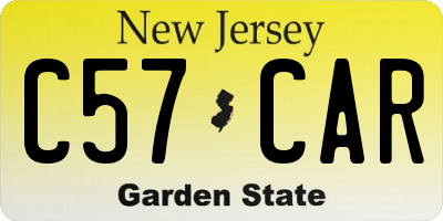 NJ license plate C57CAR