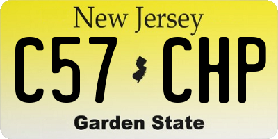 NJ license plate C57CHP
