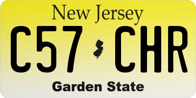 NJ license plate C57CHR