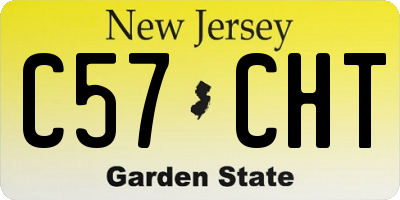 NJ license plate C57CHT