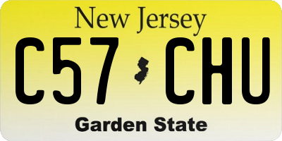 NJ license plate C57CHU