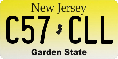 NJ license plate C57CLL