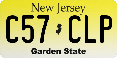 NJ license plate C57CLP