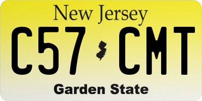 NJ license plate C57CMT