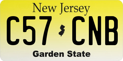 NJ license plate C57CNB