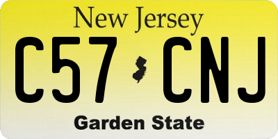 NJ license plate C57CNJ