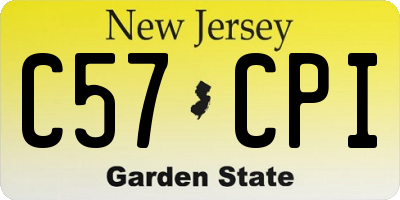 NJ license plate C57CPI